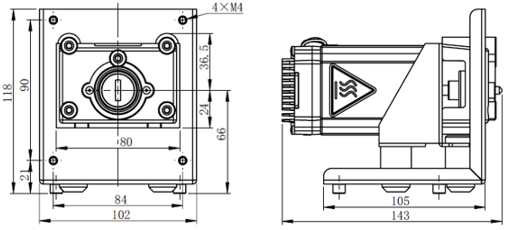 OEM-перистальтический насос T100-SE02 — Габариты, 1