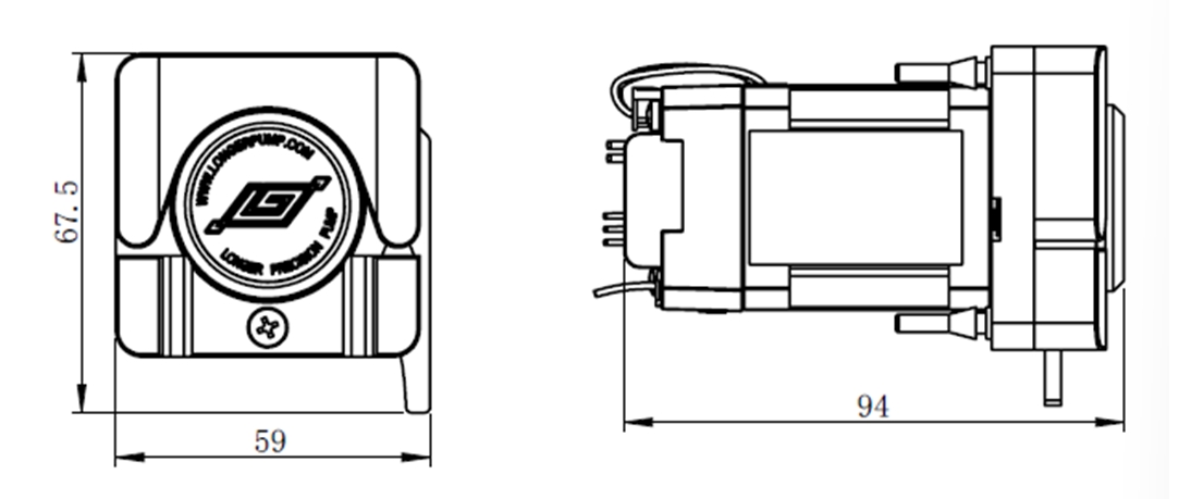 OEM-перистальтический насос T100-SE01&WX10 — Габариты, 1