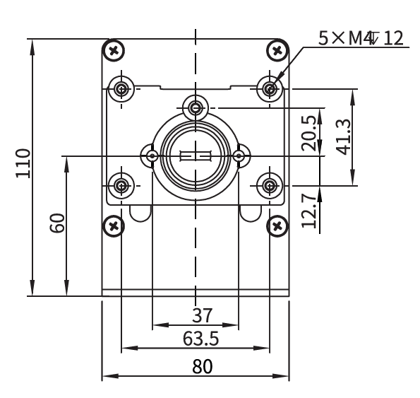 OEM перистальтические насосы серии 60 — Габариты, 1