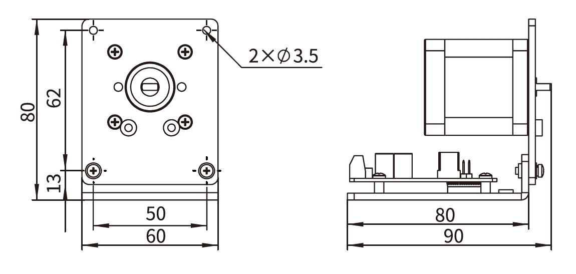 OEM-перистальтический насос T100-S320 — Габариты, 1